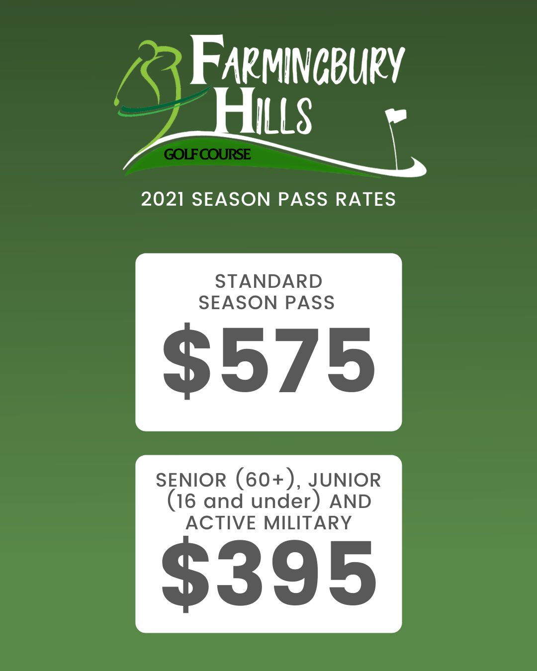Season Passes Farmingbury Hills Golf Course